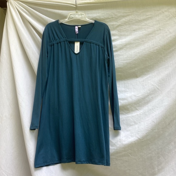 Alya NWT blue dress with keyhole front long sleeve, size small - Picture 1 of 9